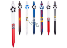 Colorino Ballpoint pen Football white-red, blue refill 0,5 mm