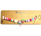 Albi Melon bracelet colorful, adjustable size 1 piece