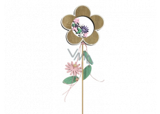 Spring wooden pick 10 cm + flower skewer