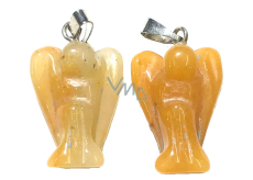 Avanturine orange Angel guardian pendant natural stone hand cut 2 - 2,2 cm, stone of happiness and prosperity