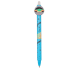 Colorino Mandalorian rubberized pen - Baby Yoda light blue, blue refill 0,5 mm