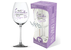 Nekupto It's Wine O'Clock wine glass with print Best Friend... 440 ml