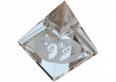 Glass Pyramid clear, Capricorn zodiac sign