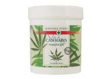 Bohemia Gifts Cannabis Hemp massage gel with menthol and extracts of chestnut, comfrey, camphor and eucalyptus for massaging the skin in the area of tired muscles, joints and tendons 125 ml