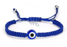 Blue eye rope bracelet woven dark blue