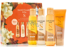 Sanctuary Spa Signature Self Care Minis sprchový olej 75 ml + pěna do koupele 75 ml + tělové mléko 75 ml + tělový peeling 50 ml, kosmetická sada pro ženy