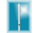 Lima Church baptismal candle white with silver decoration No. 1001 25 x 360 mm 1 piece