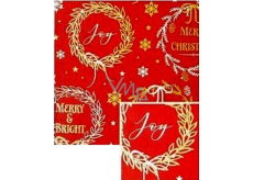 Nekupto Christmas gift wrapping paper 70 x 1000 cm Dark red, Merry & Bright