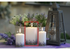 Lima Lavender scented candle white pillar 65 x 120 mm 1 piece