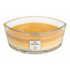 WoodWick Trilogy Fruits of Summer - Summer Fruit scented candle with wooden wide wick and boat lid 453 g