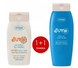 Ziaja Sun SPF 50+ waterproof sunscreen for children 125 ml + Sun soothing after sun gel 200 ml, duopack