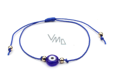 Blue eye bracelet string blue, adjustable size