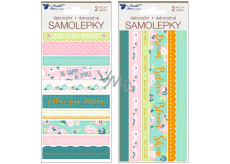 Washi Tape Stickers with Embossed Flowers 2 Sheets, 17 x 9 cm