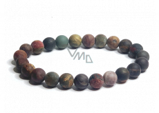 Jasper Picasso bracelet elastic natural stone, ball 8 mm / 16-17 cm, stone of positive energy