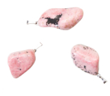 Rhodonite Tumbler pendant natural stone, 2,2-3 cm, 1 piece, stone of forgiveness