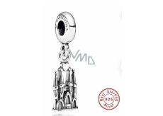 Sterling silver 925 Barcelona La Sagrada Familia, travel bracelet pendant