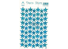 Sheet of Holographic Decorative Stickers Blue Stars 1 sheet