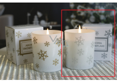 Lima Aroma Snowflake Vanilla and cinnamon scented candle silver, burning time 50 hours 175 g