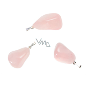 Rose quartz pendant natural stone, 2,2-3 cm, 1 piece, love stone