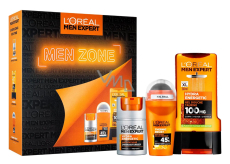 Loreal Men Expert Zone Hydra Energetic shower gel with taurine 300 ml + Thermic Resist antiperspirant roll-on 50 ml + Hydra Energetic moisturizing face cream 50 ml, cosmetic set for men