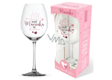 Nekupto It's Time for Wine Glass with Print Best Mom Under the Sun 440 ml